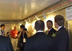 The officials in a OOCL new concept container.