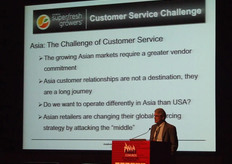 an interesting part of the presentation Edward Kershaw from Domex SuperFresh Growers USA.