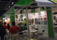 The booth of Hebei Jinzhou Great Wall; much more than just ginger and garlic.