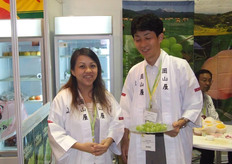 and Japan as well but this booth offered very special grapes.