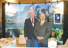 Tom Carl Tjerandsen and Dennis Moleta promoting all the citrus of Chile which can all be exported to the USA