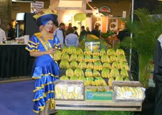 Miss Chiquita shows the bananas