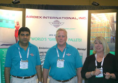 Ram Dwivedi , Rick Hogue and Marsha Martin of Airdex promoting their pallets in Canada