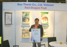 William Lam of Bao Thanh Co., Ltd. Showing his new TESCO certificate