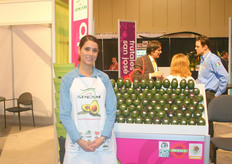 Martha L. Varas Valadez promoting her avocados