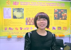 Ms. Sube You, Business Manager of Zhangpu Yicai Fruit and Vegetable