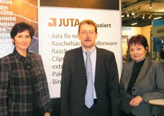 Ms. Zdenka Tauchmanova (right), Sales Manager of Juta with Mr. Hlavaty and Ms. Smidova