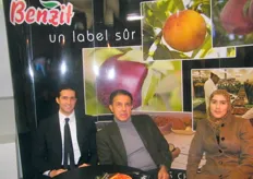 Benzit's father and son of Benzit Morocco with their production manager, Ms. Zakia Amahmid