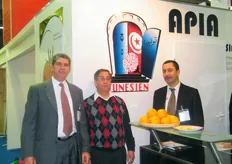 from the pavillion of Tunisia.. Mr. Zaghdane Habib (middle)and Mr. Tarek Chiboub (right)