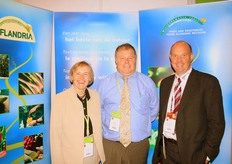 Griet de Schouwer of Belgian company De Schouwer, Francois Maes of Special Fruit and Frank van Colenberghe of Vanco in the Flandria booth.