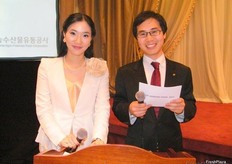 the masters of ceremony during the Welcoming Luncheon