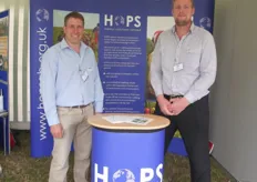 Glyn Smith and Davie Muir at the Hops stand, an employment agency specialising in Eastern European workers.