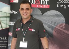 Dominic Thomas at the Plant Care stand.