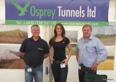 Craig McDonald, Claire Leslie and her father David Leslie from Osprey Tunnels, Perth.