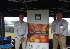 John Keyte and Mike Stoker at the Yara stand.