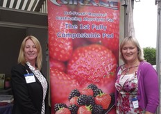 Sandra Evans and Veronique Richard were kept busy at the Sirane stand.