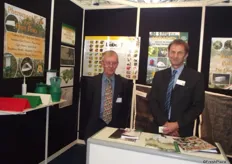 Mike Able and Alan Frost at the Agralan stand.