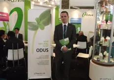 William Caine at the Odus UK stand.