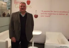 Nicholas Marston on hand at the berry Garden's stand.
