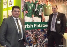 Samuel Dennigan jnr. from Sam Dennigan with Micheal Kennedy from K&K Produce on the Irish stand.
