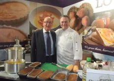 Stanley Smith and Felice Tocchini. Top chef Felice gave cooking demonstrations with sweet potatoes at the Scott Farms Int stand, there was cake, soup, salad and juice all delicious!