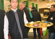 Different assortment of Moroccan sweets being served at the Moroccan Pavilion during Fruit Logistica