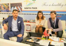 Export manager, Ms. Betul Yortanli with Mr. Roman Abbasov (right) and Mr. Mustafa Elgin (left)