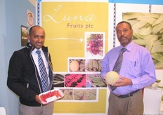 Tesfalidet Hagos (gen. mgr.) with Fitsumbirhan Kidane (operations mgr.)