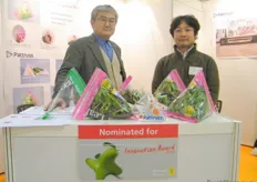 Mr. Norio Goto (President and CEO) and Mr. Tomokazu of Pattruss- Japan with their innovated packaging products