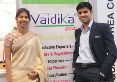 Gesu Priyadarshini (import and export executive) and Swanand Kulkarni (manager agri. business)