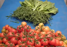 The Ramat Negev Desert AgroResearch Center presents the Salikornia and tomatoes. The tomatoes are very sweet.