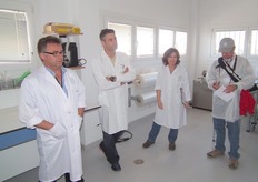 The plant research and breeding team, including Maria Angeles Buil, melon breeder.