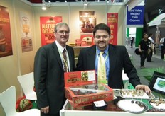 Dave Nelson on the right with his colleague from Bard Valley Medjool Date Growers. www.naturaldelights.com