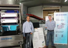 Nicolas Peyron and Paul Murphy from Odenberg were in the demonstration halls with the Halo and FPS optical sorting machines.