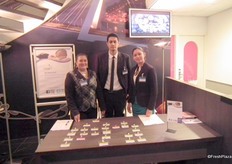 The welcome desk at the seminar.