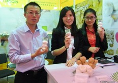 Qian Wu (gen. manager) of Jinxiang Tianqin Trading- China with colleagues