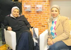 Hoda Mahmoud Taha and Radwa Seoud, both organizers of Egyptian Pavilion