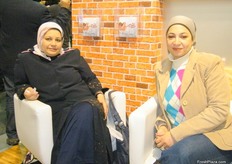 Hoda Mahmoud Taha and Radwa Seoud, both organizers of Egyptian Pavilion