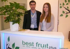 Togrul Mamadov, import manager of Best Fruit- Russia with colleague Anna