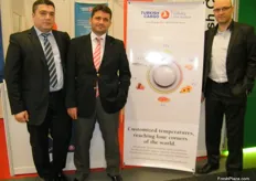 the Turkish Airlines team: Ayhan Tan (Adana Cargo manager); Ebubekir Kusak (Cargo manager) and A. Bahadir (Special Cargo manager)