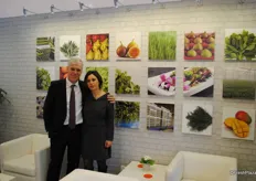 Berto Levy and Iris Zarfin from Gaia, specialized in herbs, but also provide other fresh produce.