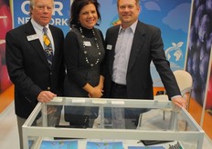 Rock Gumpert, Becky Wilson and Greg Reinauer from Tom Lange, a distributor of fresh produce around the globe.