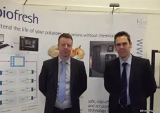 Stephen Meenaghan and Laurent Peltriaux at the Biofresh stand.