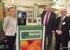 Restrain present the new generation of Restrain generators. Pictured: Louise Rix (Restrain), David Bishop (ICA) and Paul O'Conner (Restrain).