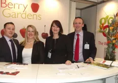 The team at the Berry Garden stand: David McCormack, Clair Barton, Rebekah King and David Manville.