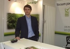 Tomas Osencovas at the Jovaige stand.