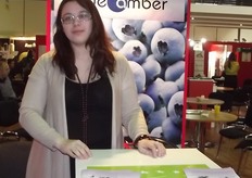 Joanna Marcinkowska at the Blue Amber stand.