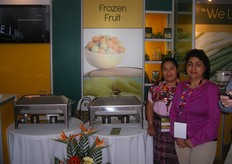 Judith Salinas and associate from San Juan Agroexport, an exporter of fresh and frozen fruit from Guatemala.