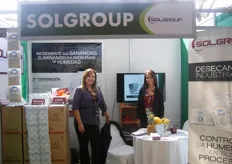 Celeste Girón and Mariela Méndez of SolGroup, a provider of security solutions in packaging for the produce industry and other sectors.