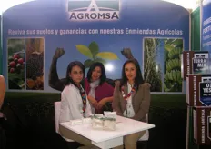 Irelda Ayala Montenegro and team of Agromsa. They offer a line of products to better soil composition.